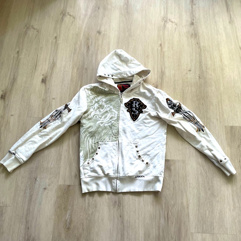 Rebel Spirit Hoodie (White)